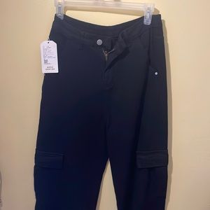 Black, Baggy, Cargo Jeans.